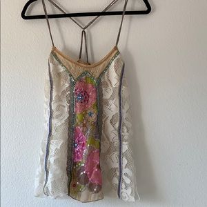 Vintage free people lace tank